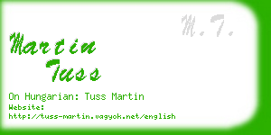 martin tuss business card